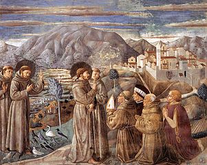 Benozzo Gozzoli - scene di vita di San Francesco - Montefalco (fonte wikipedia)